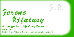 ferenc ujfalusy business card